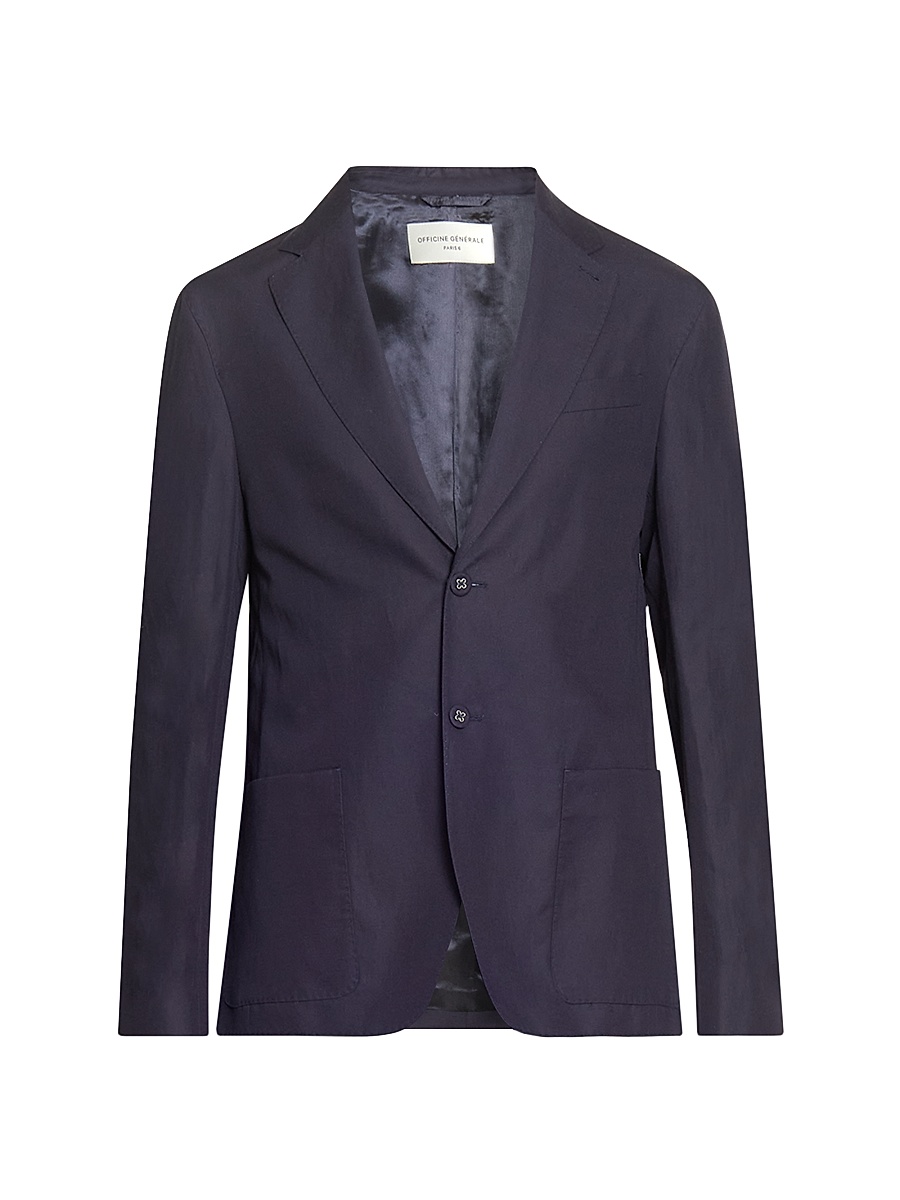 Men's Michel Piedye Single-Breasted Blazer - Navy Ink