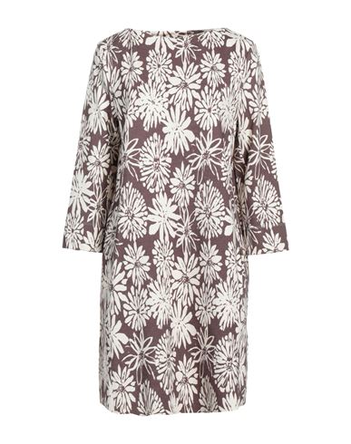 Liviana Conti Woman Mini dress Chocolate brown Size 4 Viscose, Polyamide, Elastane