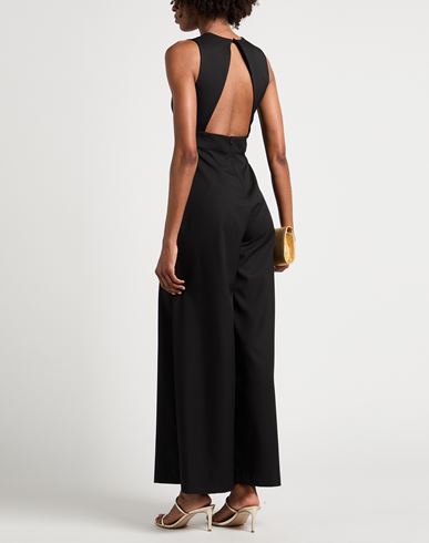 Woman Jumpsuit Black Size 14 Polyester, Elastane