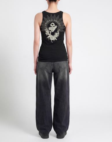 Woman Tank top Charcoal Size 1 Cotton