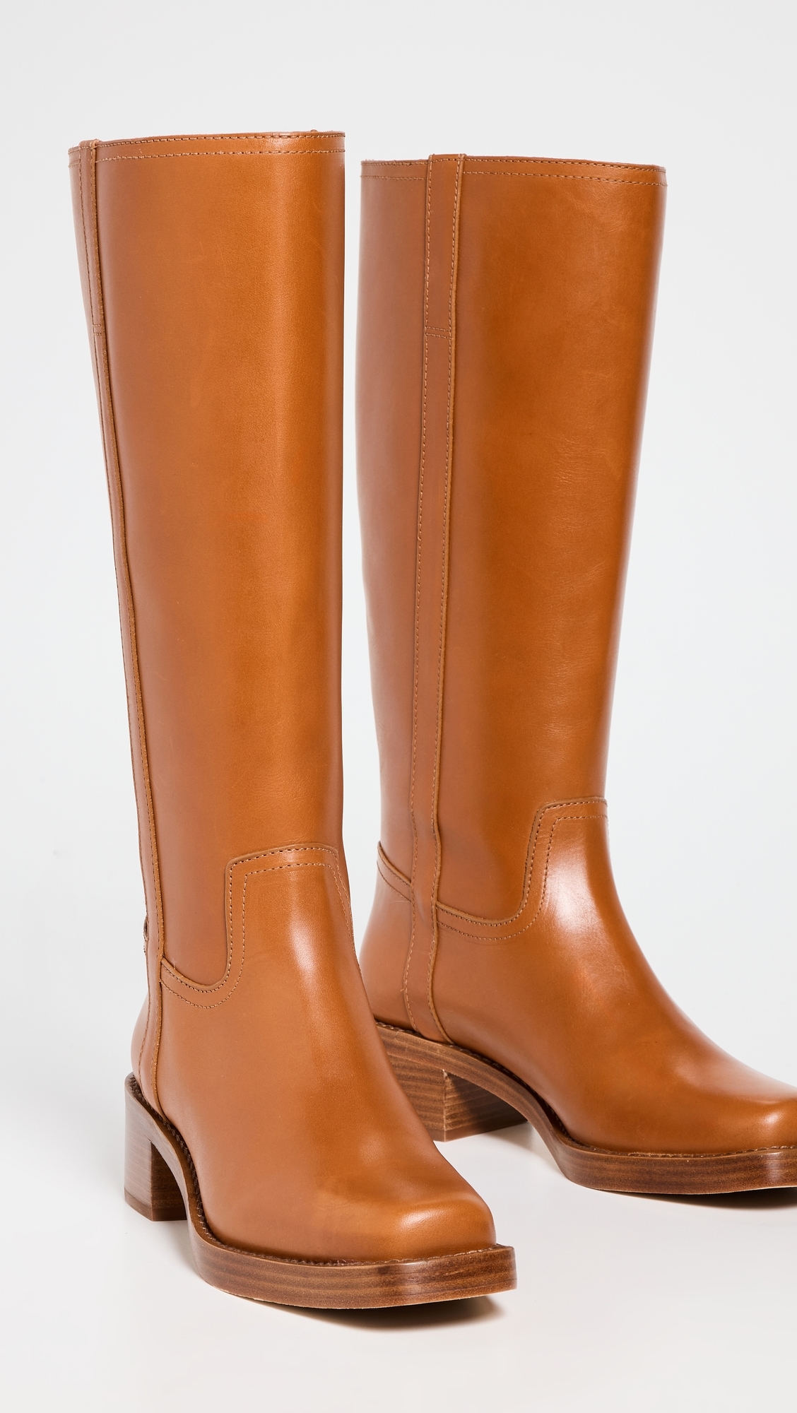 Frances Knee Boots Whiskey Leather