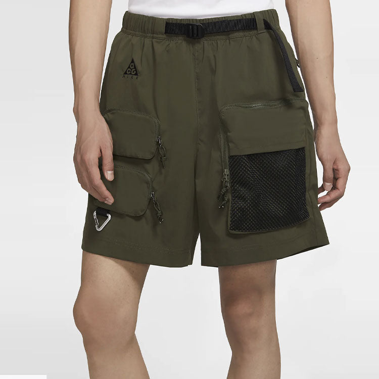 Men's ACG Multiple Pockets Cargo Sports Shorts Military Green
