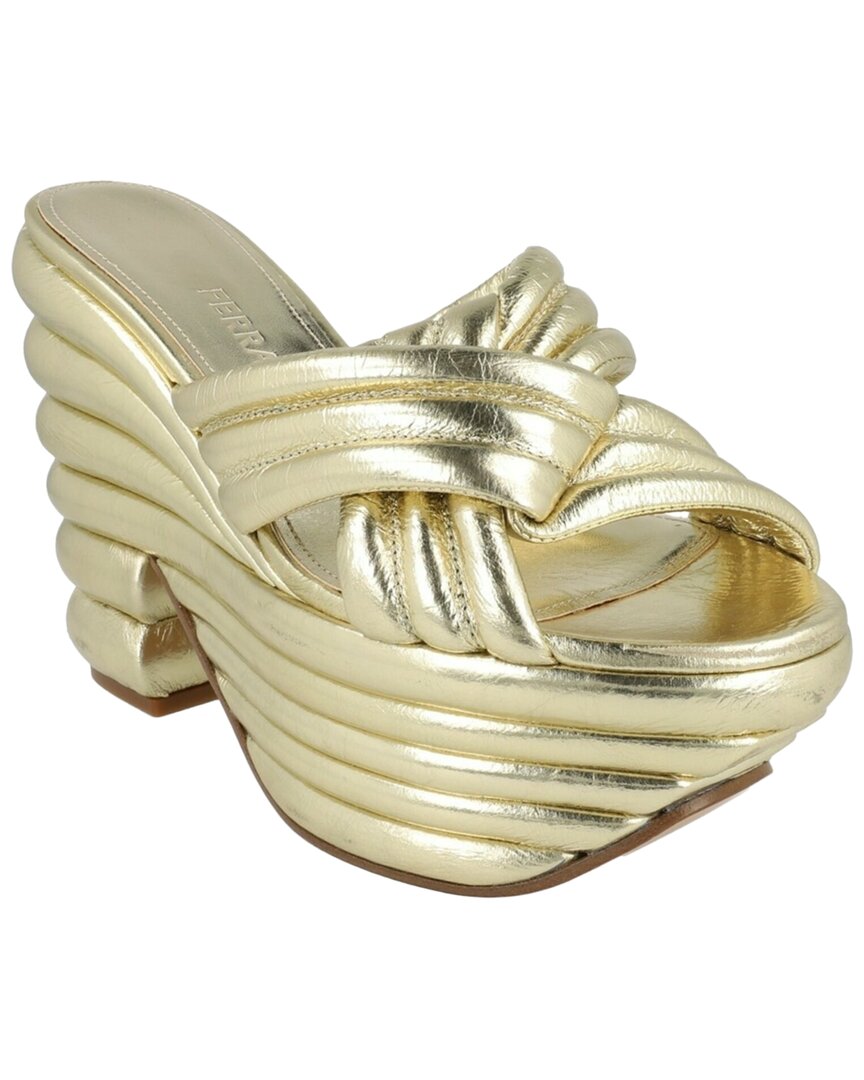 Rey Platform Narrow Width Leather Sandal