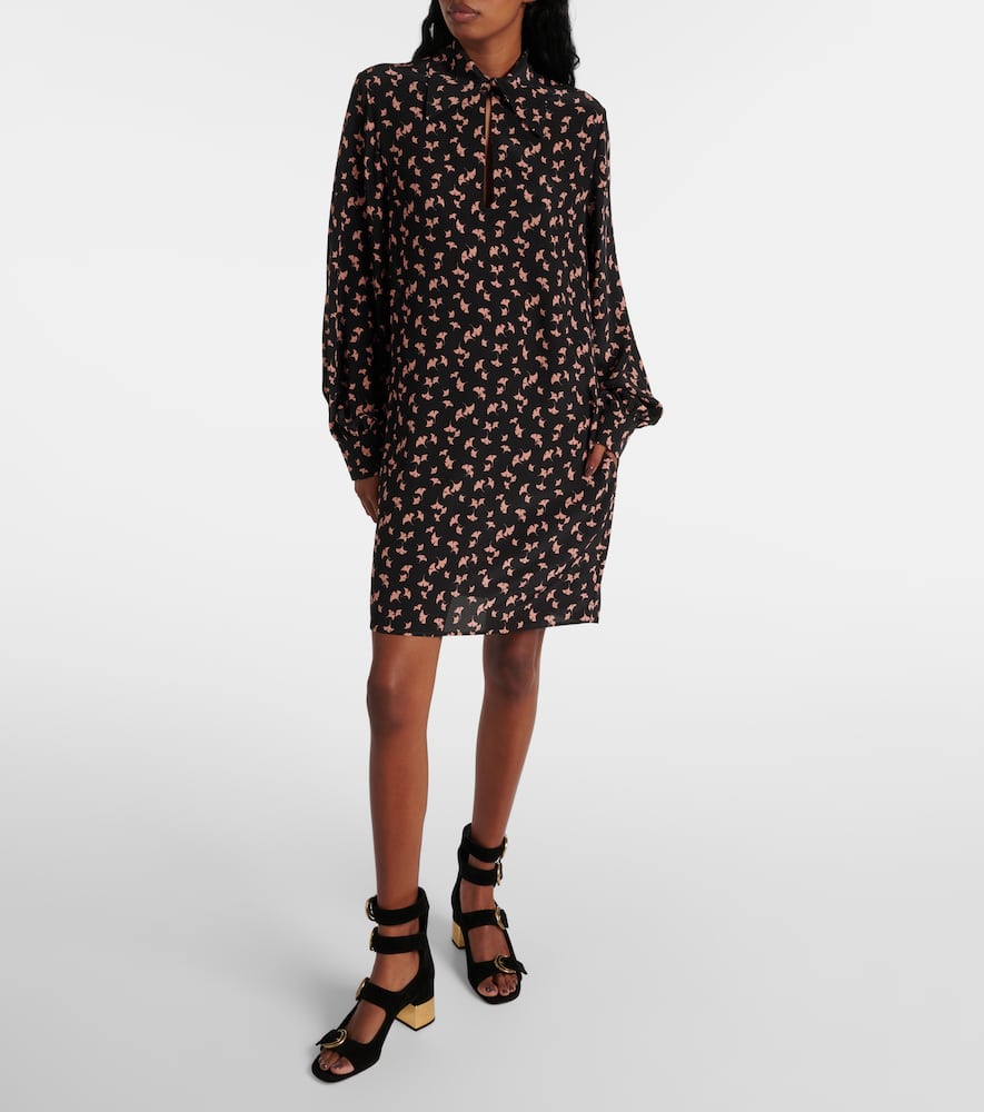 Chloé Floral silk chiffon minidress