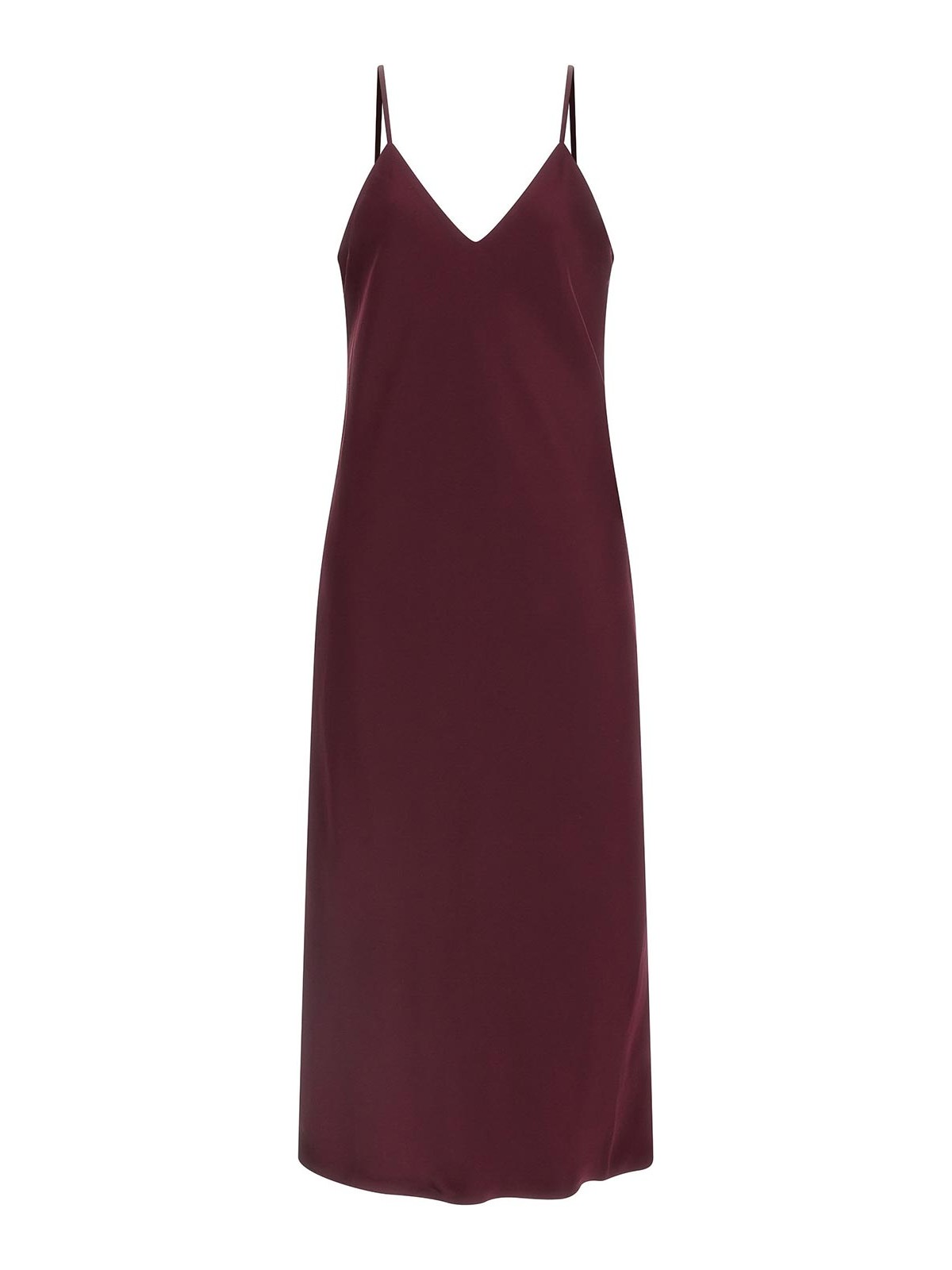 Bias Slip Dresses Bordeaux