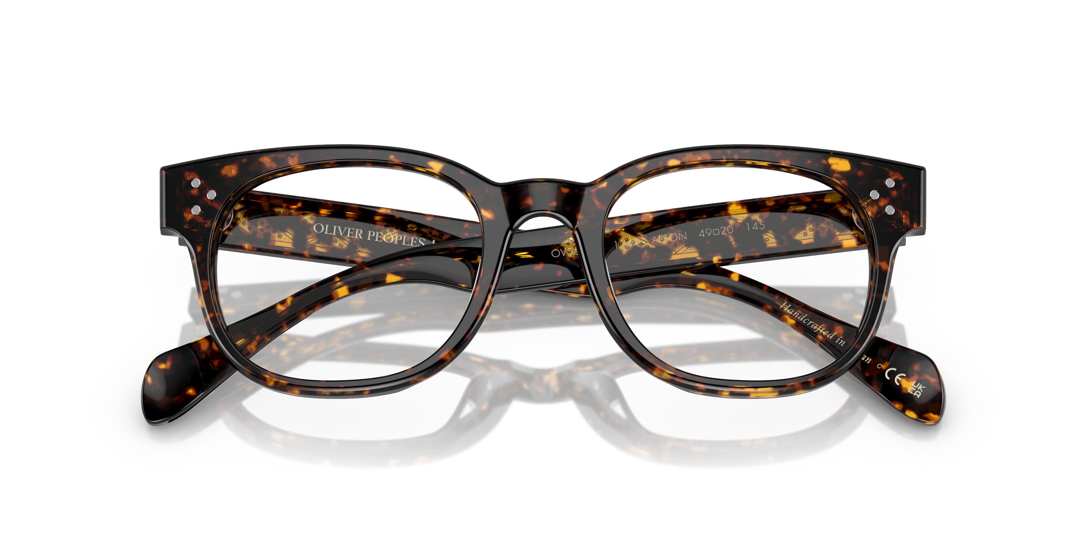 Oliver Peoples Unisex Oliver Peoples OV5545U AFTON 1741 Montature da vista Acetato Tartaruga Trasparente Squadrata Normale