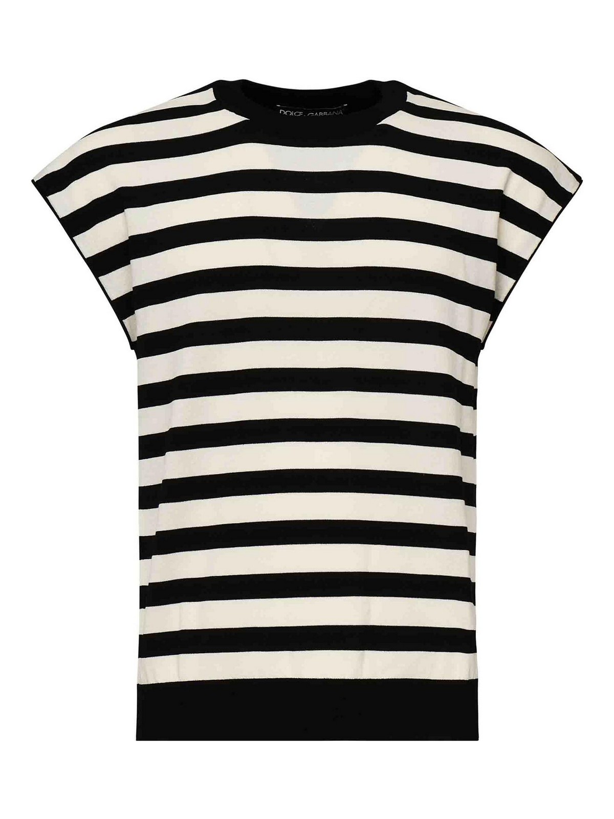 T-Shirt Kimono In Striped Knit