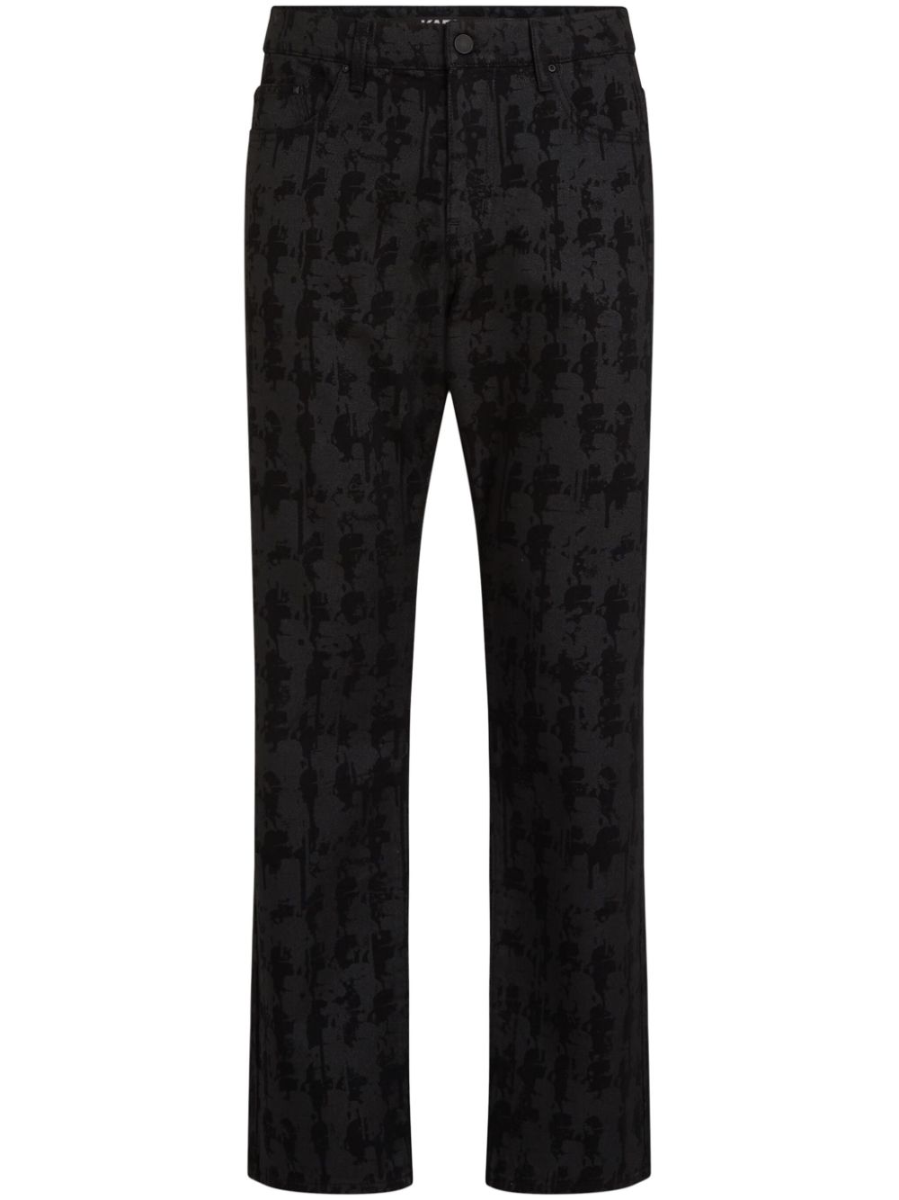 Karl Kameo mid-rise straight-leg jeans - Black
