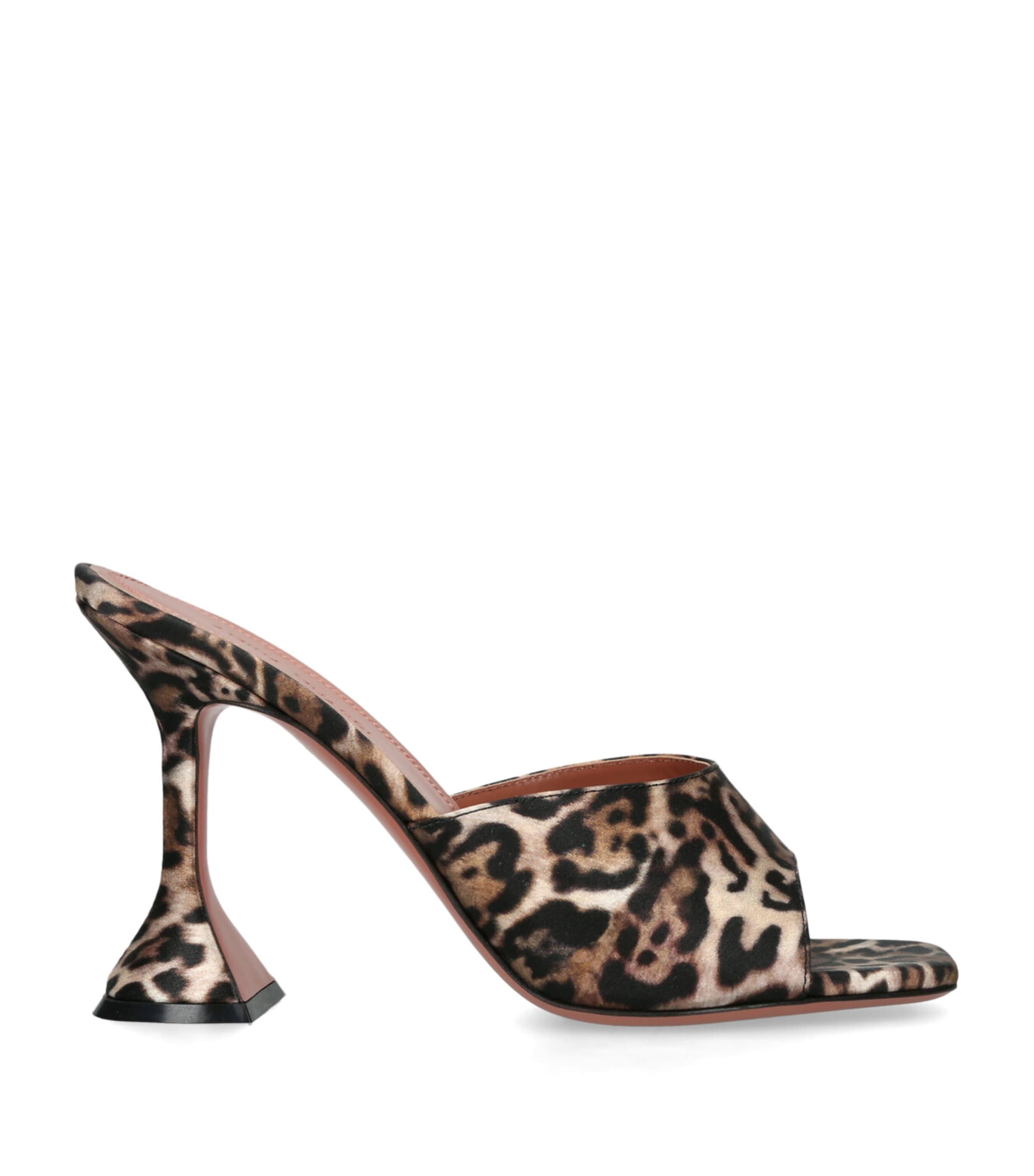 Satin Leopard Print Lupita Mules 95