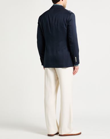 Man Blazer Midnight blue Size 42 Silk