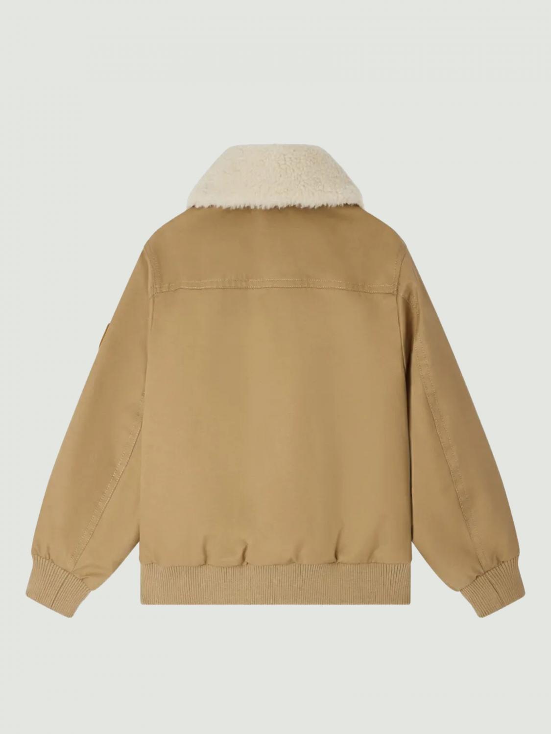 John shearling-collar bomber jacket - Neutrals