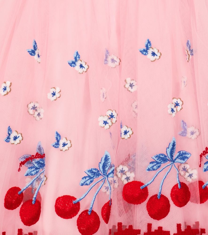 Monnalisa Embroidered tulle dress