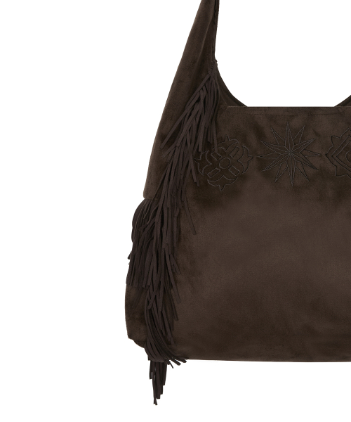 WISH_GEOMETIC SUEDE BAG