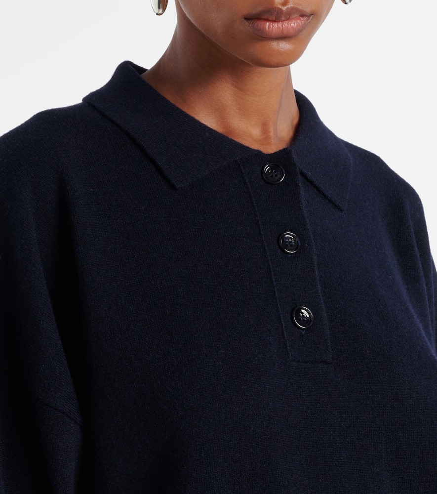 Wool and cashmere polo sweater