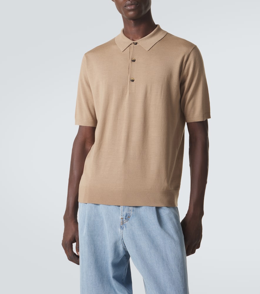 Wool polo shirt