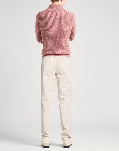 Man Pants Off white Size 36 Cotton, Elastane