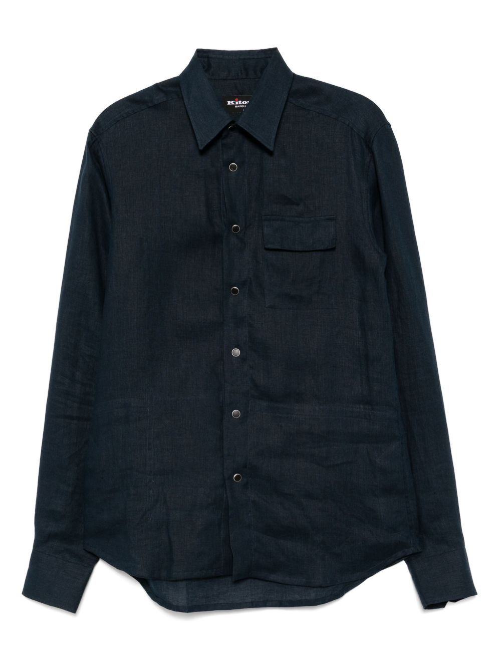 Kiton linen shirt - Blue