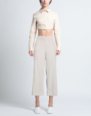 Woman Pants Beige Size 12 Polyester, Polyamide, Elastane