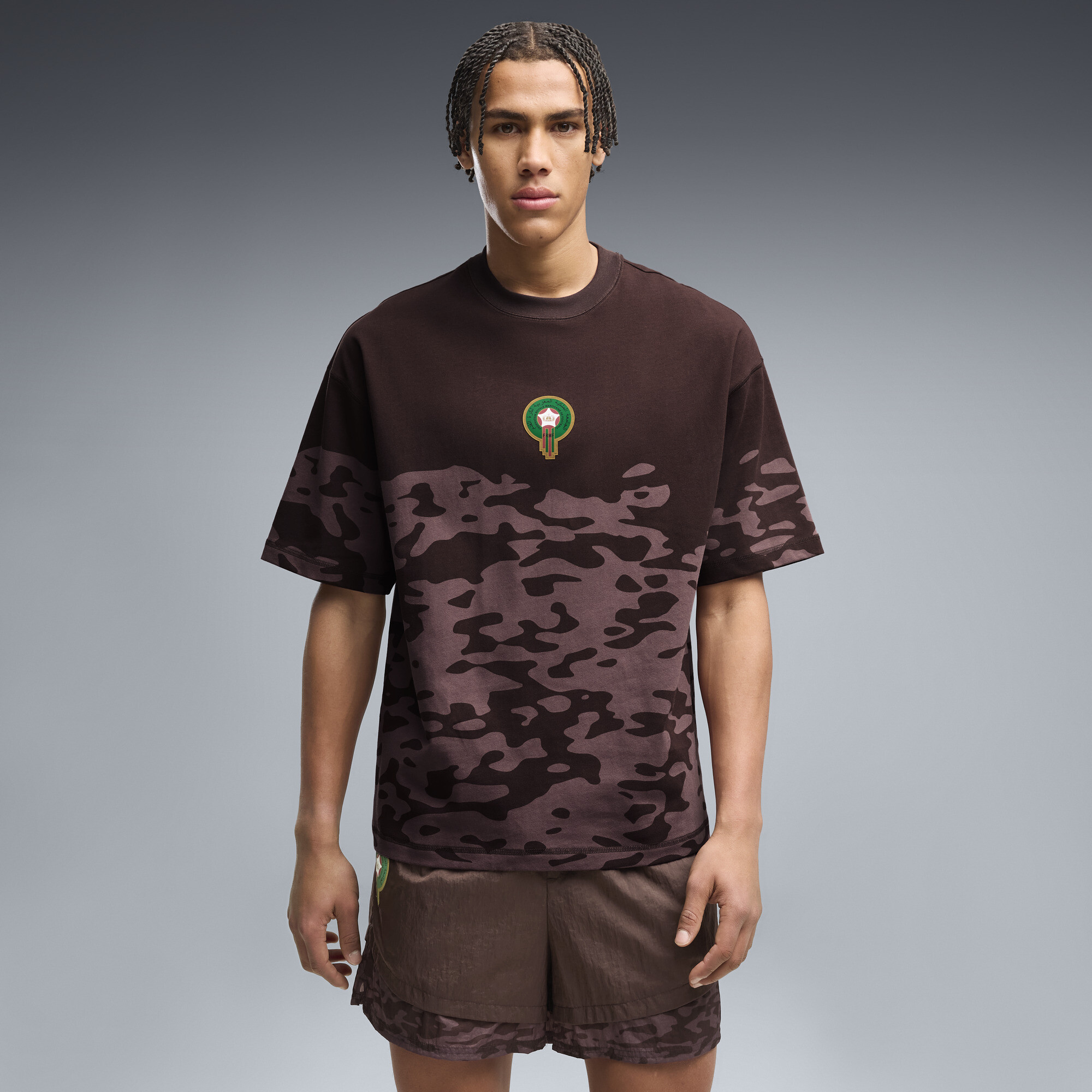 PUMA x MOROCCO x SALEHE BEMBURY Men's KING T-Shirt in Brown