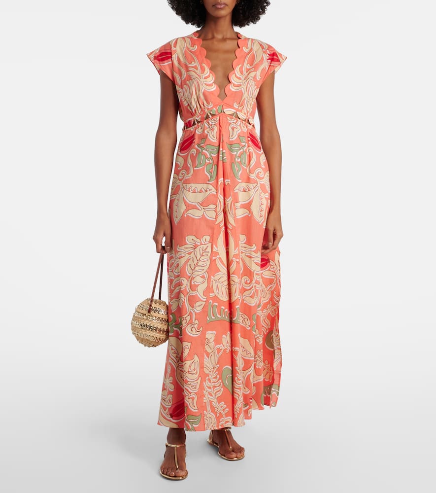Noreen printed cotton maxi dress