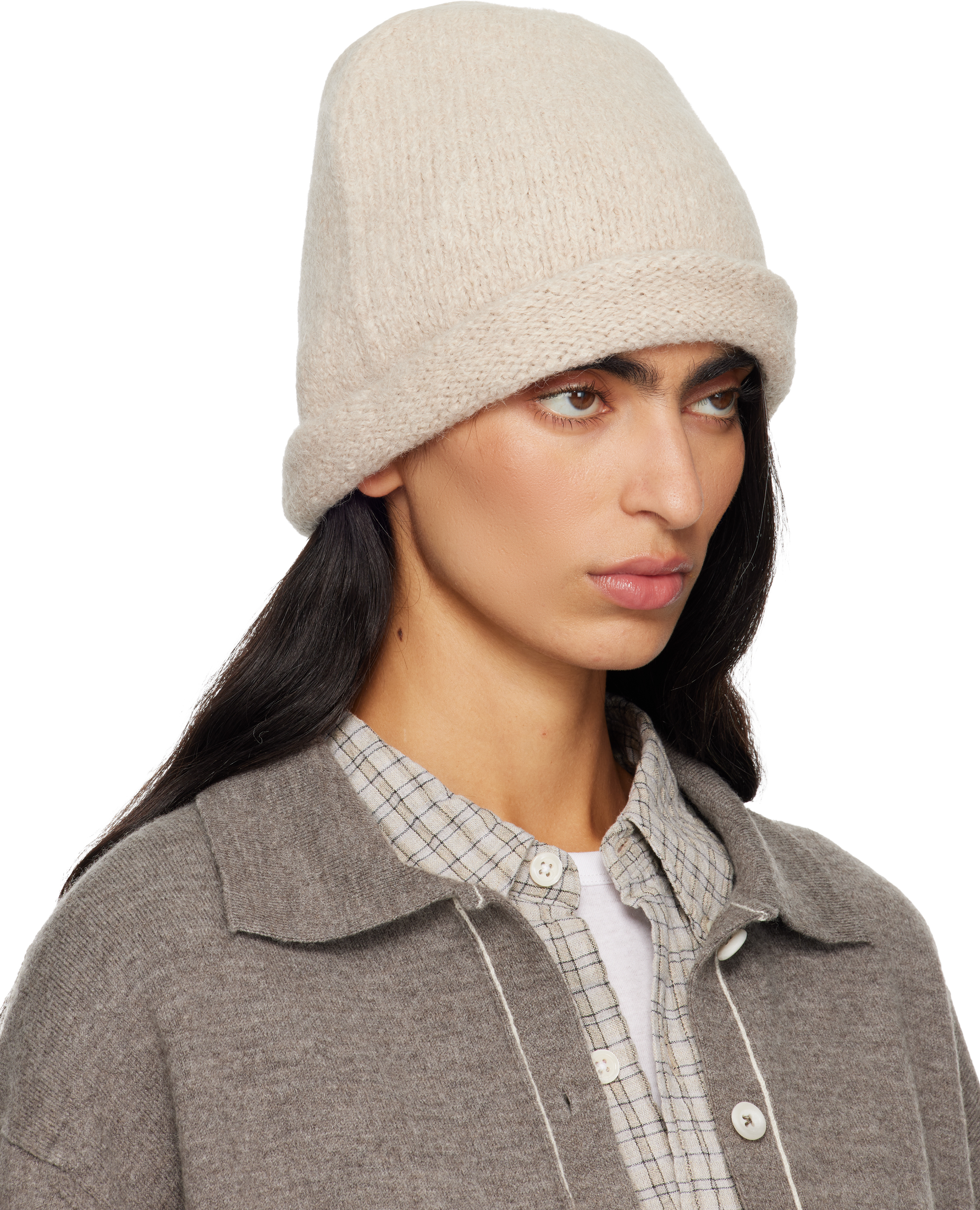 Beige Crown Beanie