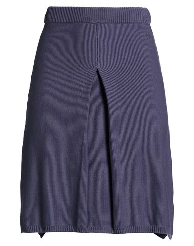 Woman Mini skirt Navy Size S Cotton, Polyamide