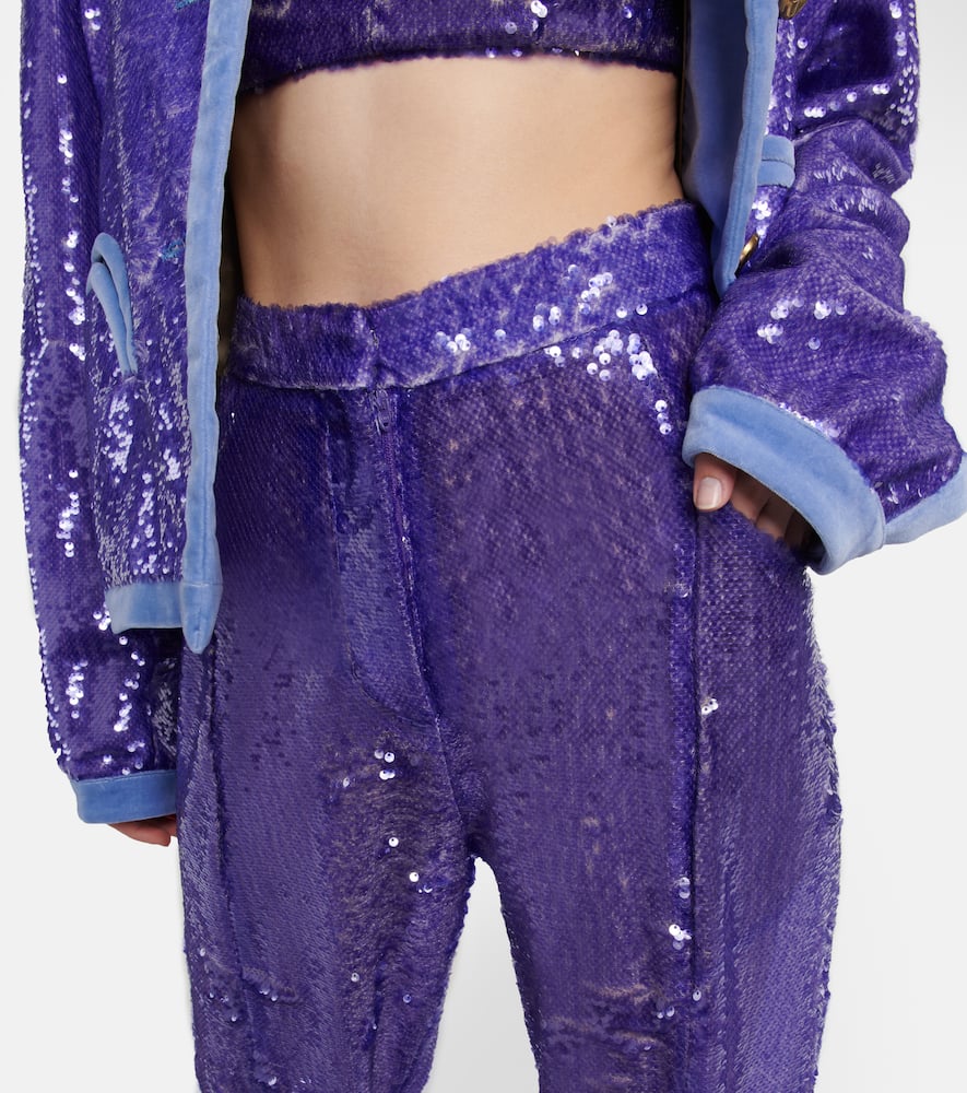 Blazé Milano Sorraia sequined wide-leg pants