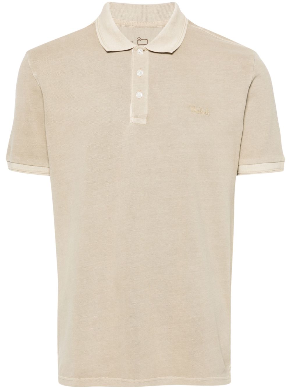 Mackinack logo-embroidered polo shirt - Neutrals
