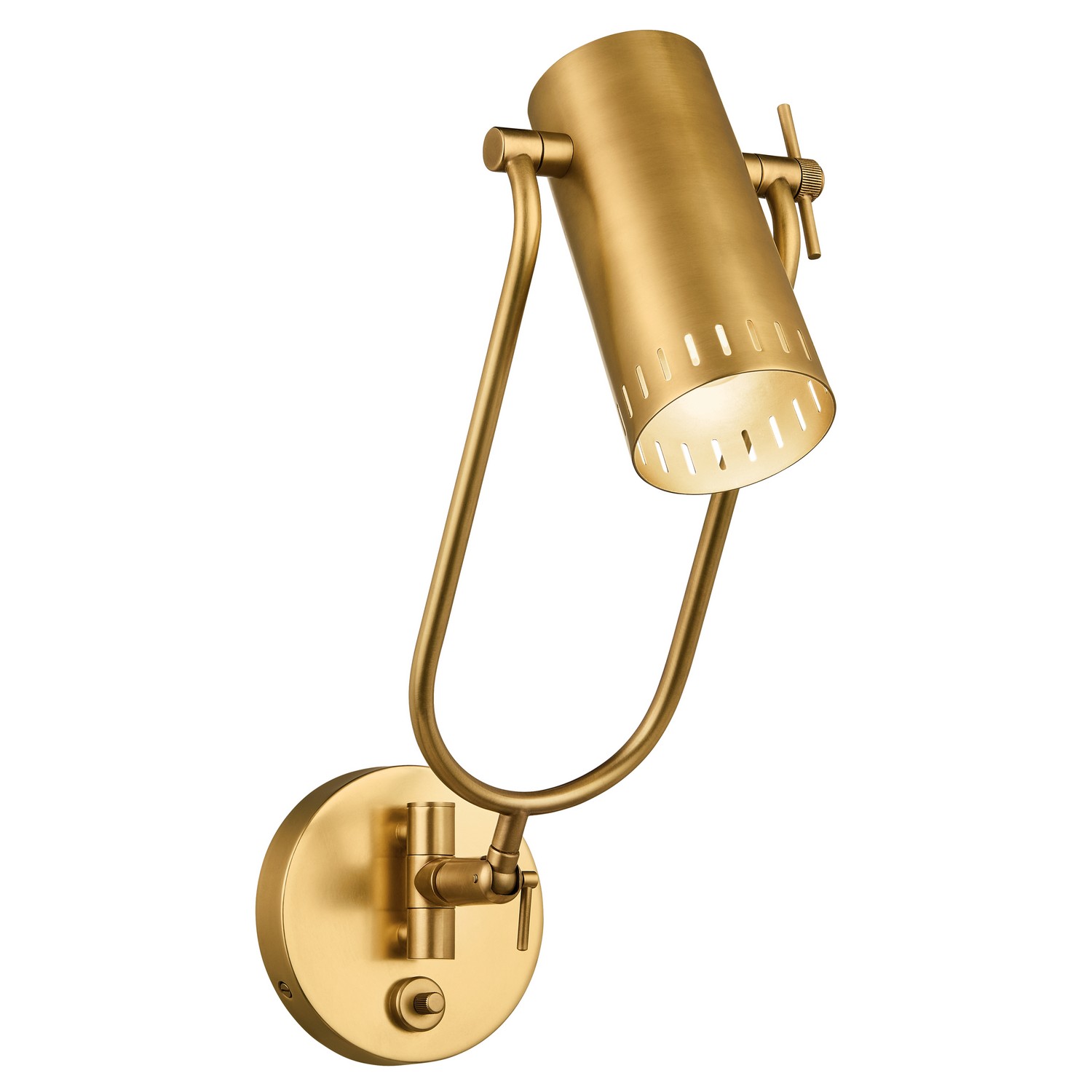 Lacquered Brass LED Wall Sconce from the Ruehl Collection