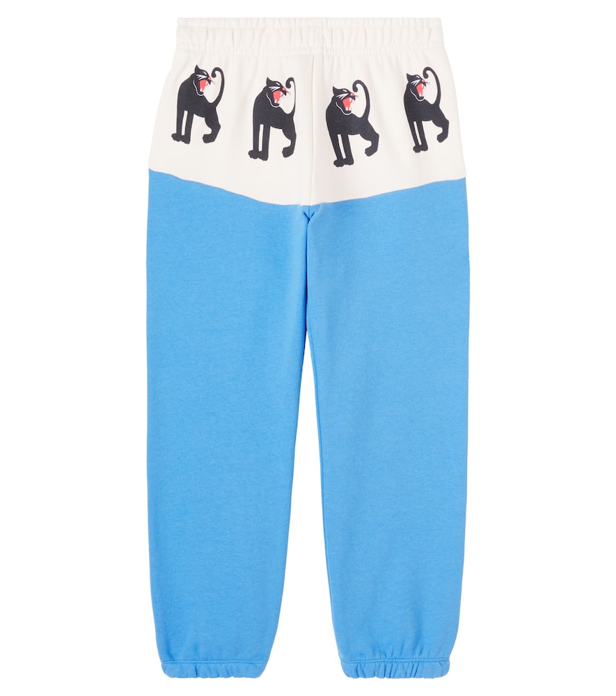 Panther printed cotton sweatpants