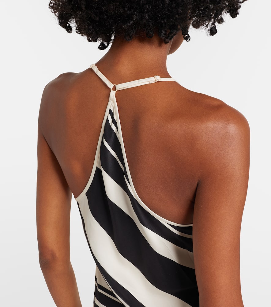 Pietra printed silk crêpe maxi dress