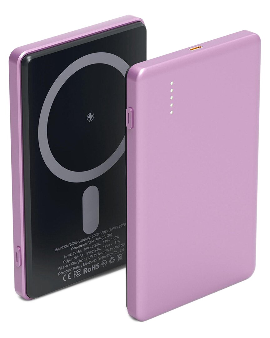 2-In-1 Pink Magsafe Wireless Power Bank