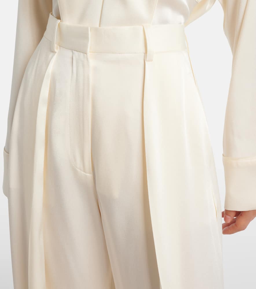 Satin wide-leg pants