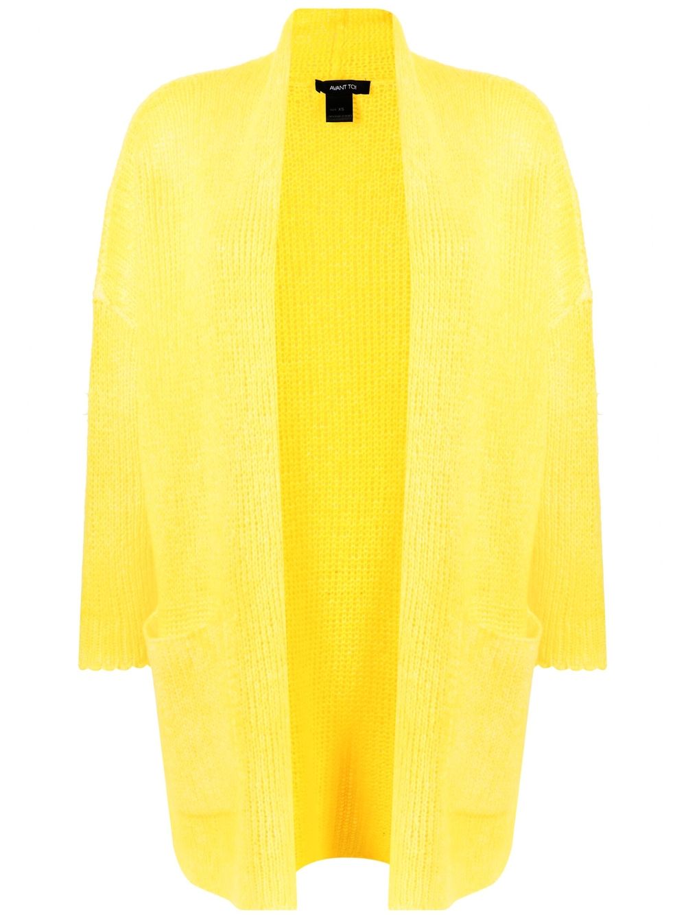Open front knit jacket - Yellow