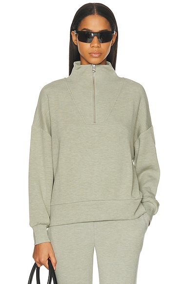 Varley Hawley Half Zip Sweatshirt in Ivory.  XS. Also in L, M