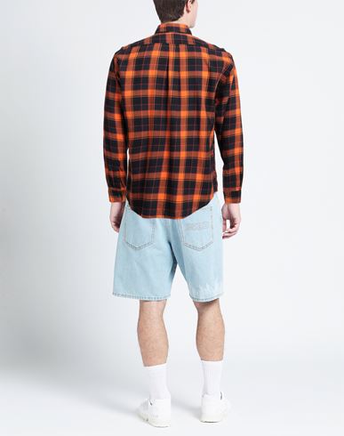 Man Shirt Orange Size M Cotton