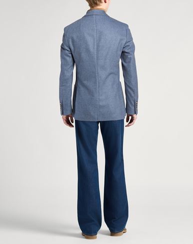 Man Blazer Slate blue Size 36 Wool, Cashmere, Elastane