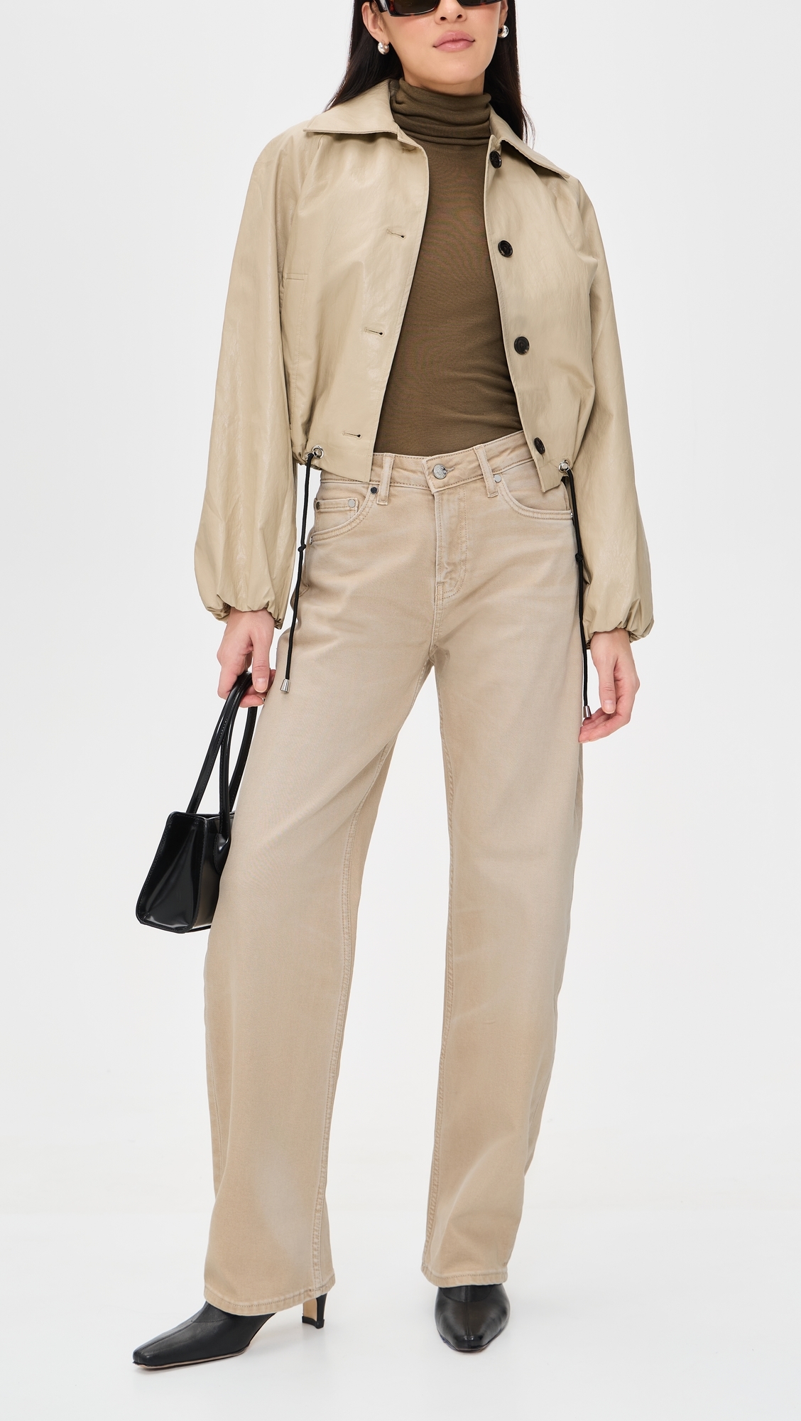 Alida Loose Bowed Jeans Desert Sand