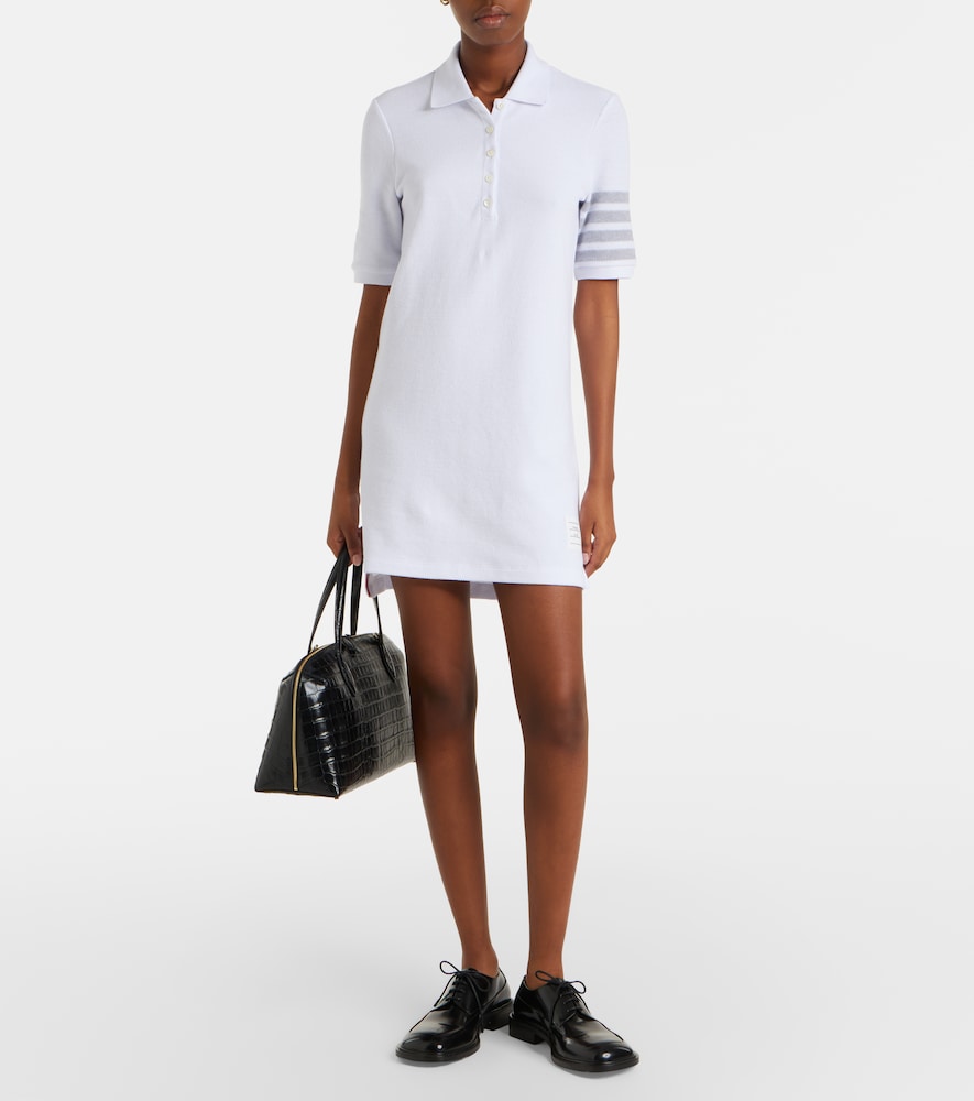 4-Bar cotton piqué polo dress