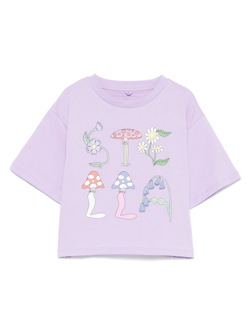 Illustration-print T-shirt - Purple