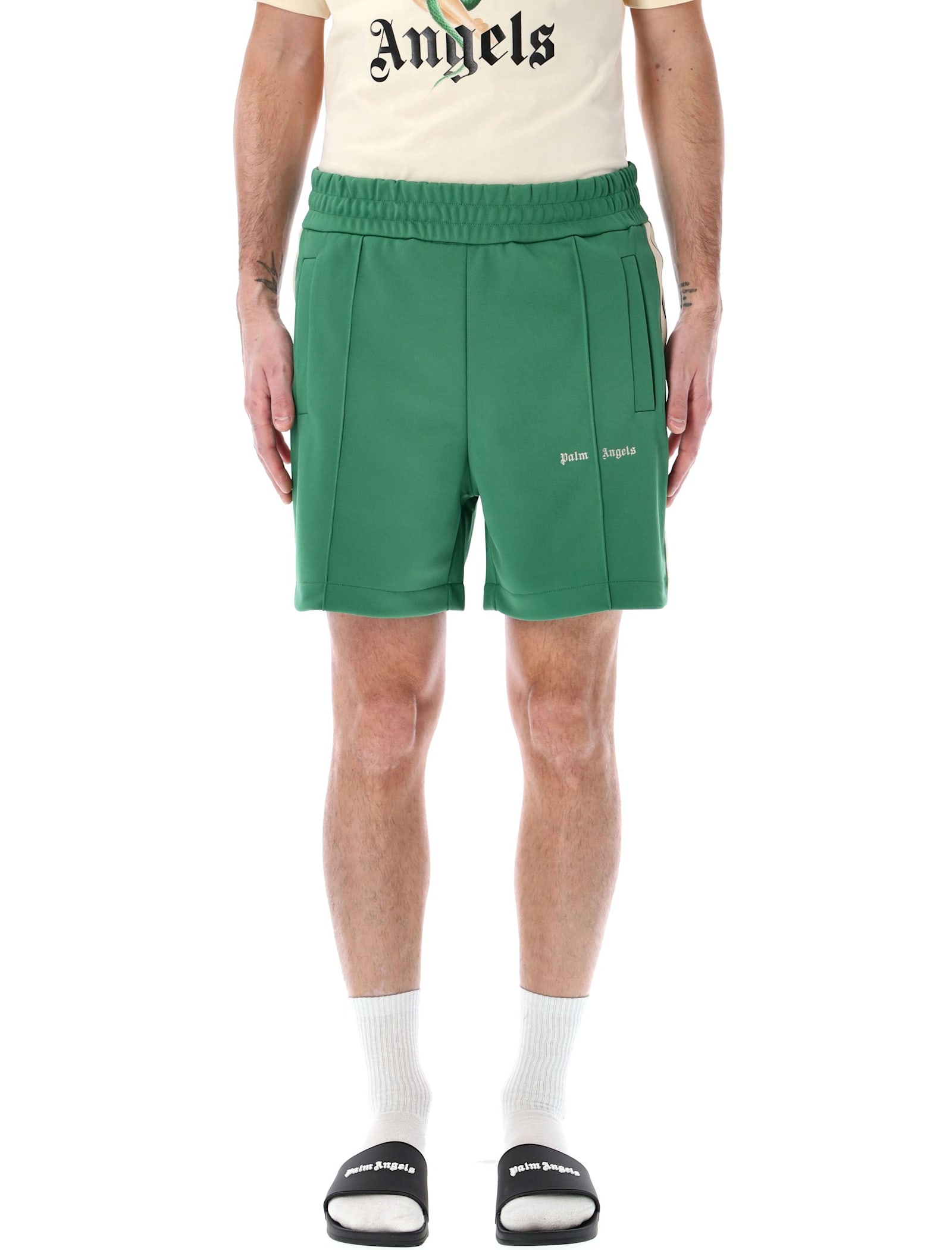 Logo treck shorts - Green