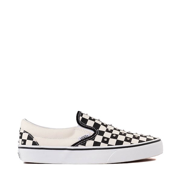 Vans Classic Slip-On Rhinestone Checkerboard Skate Shoe - Black / White