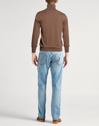 Man Turtleneck Light brown Size 42 Cashmere