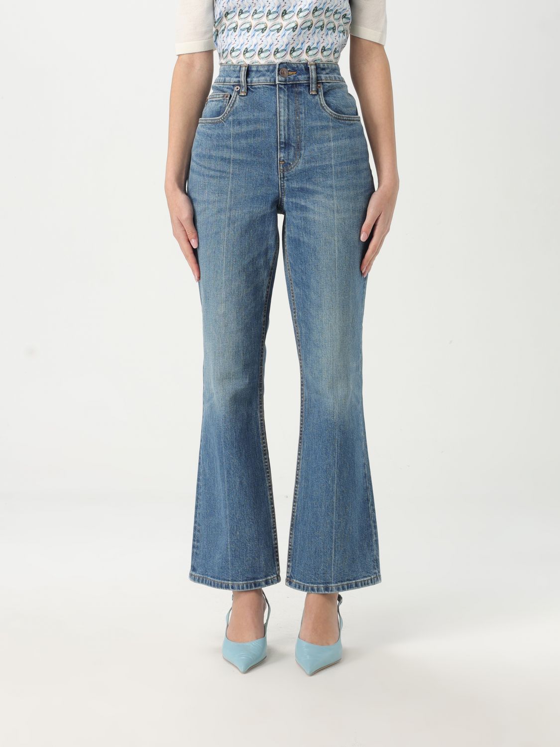 Jeans TORY BURCH Woman color Denim