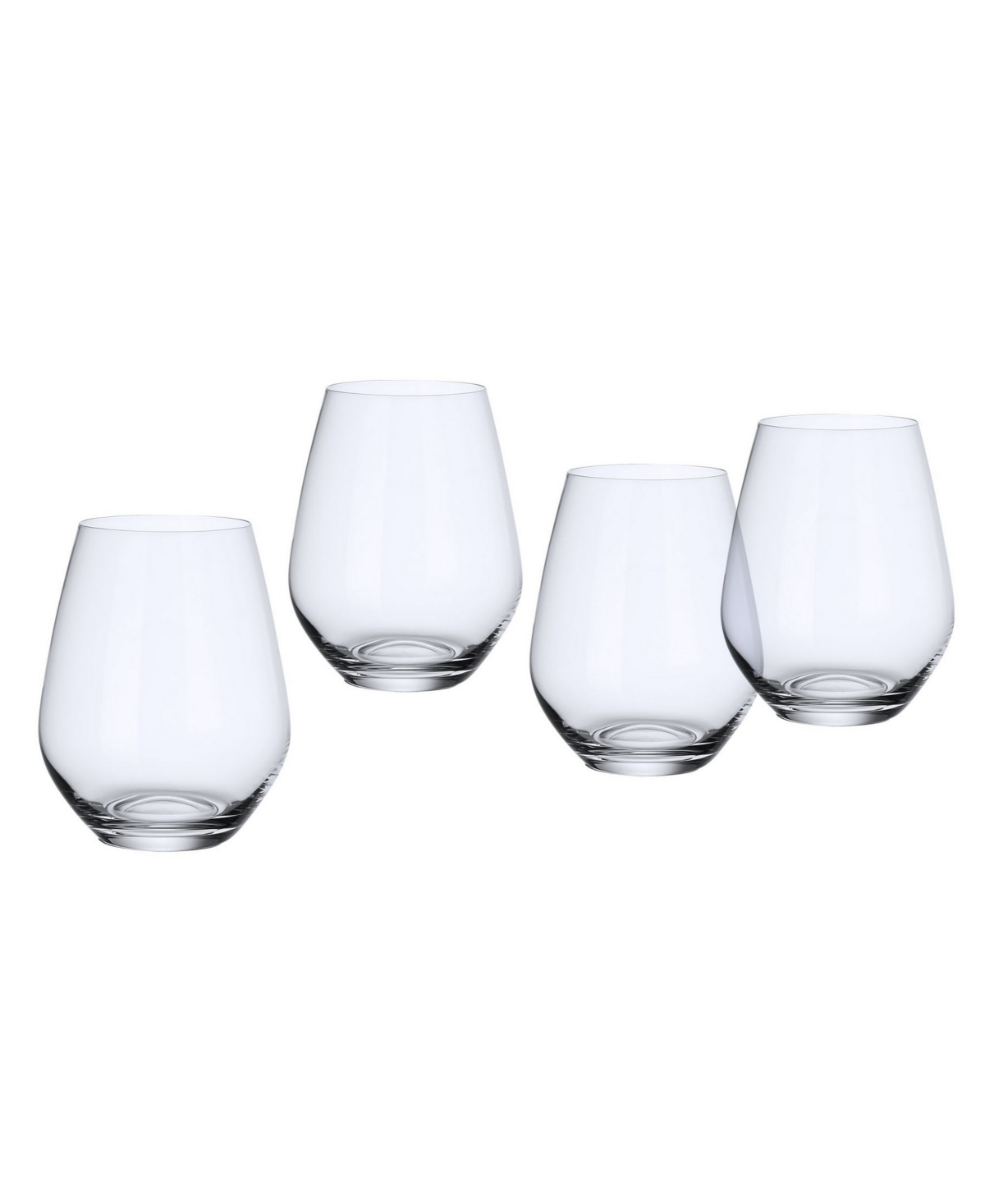 Ovid Stemless Tumbler Glass, Set of 4 - Clear