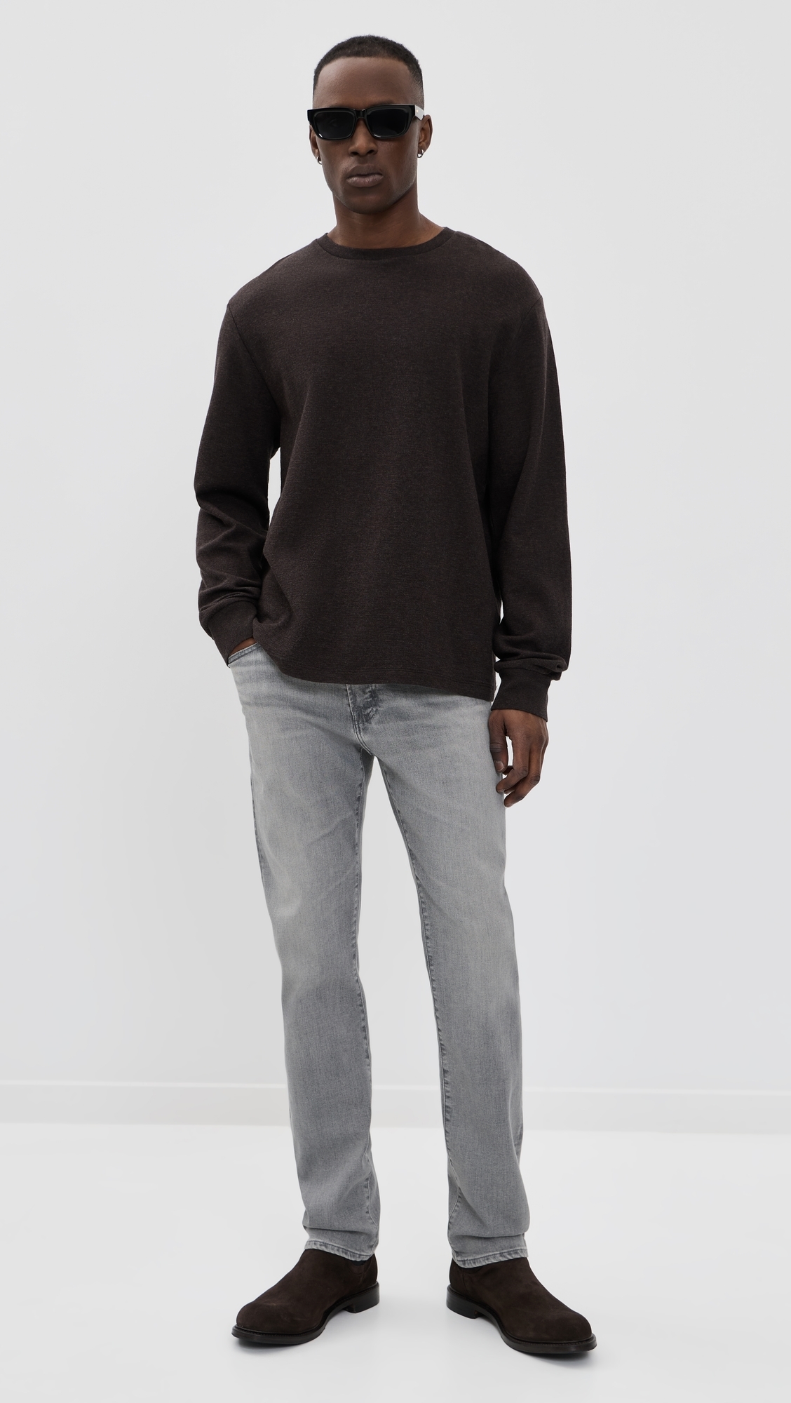Everett Slim Straight Denim Jeans Half Dome