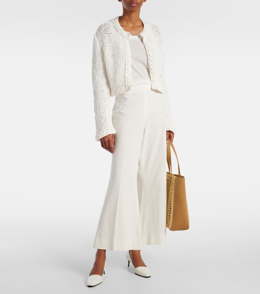 Walter cotton canvas flared pants