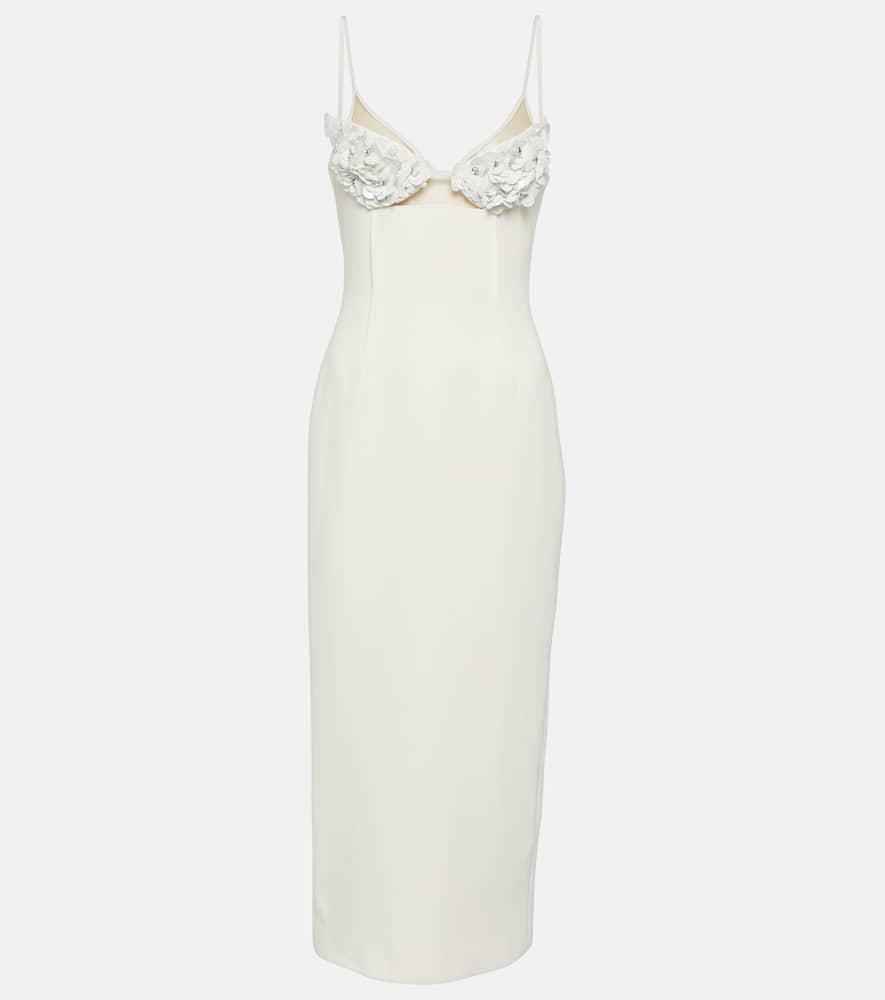 David Koma Embellished cady midi dress
