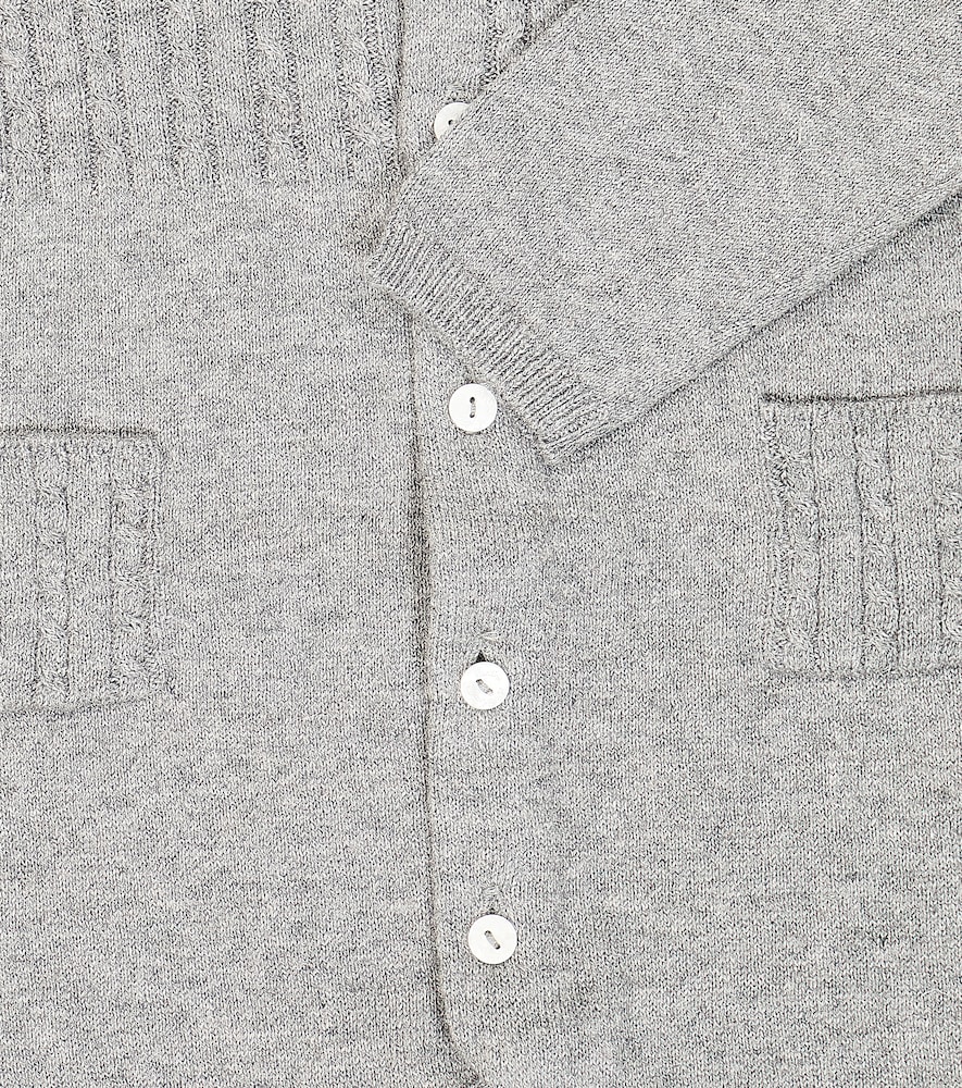Baby cable-knit cotton-blend onesie