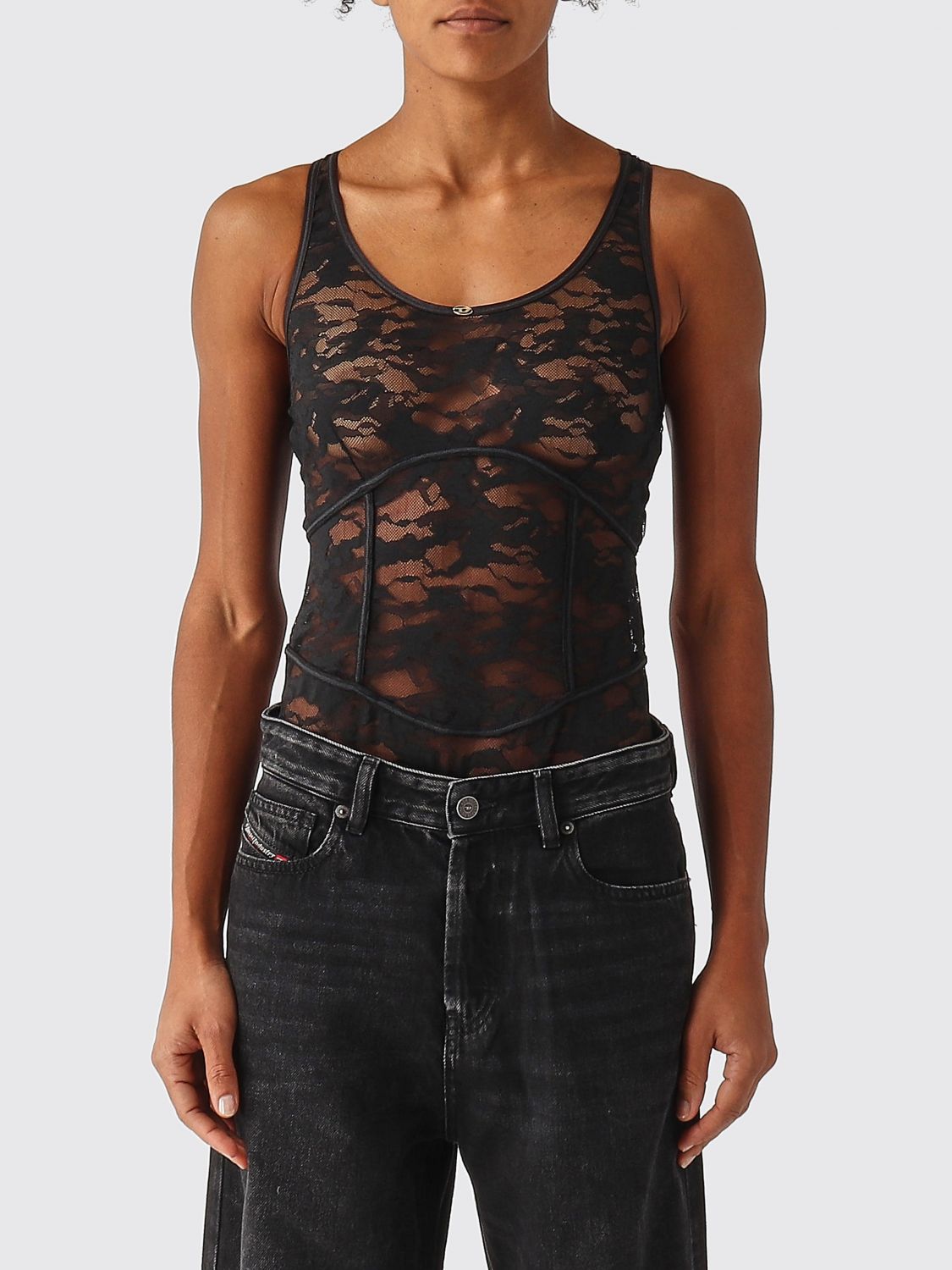 Bodysuit Woman color Black